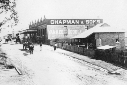 Chapman & Sons Mercantile inAlison Street, Wyong, circa 1901.